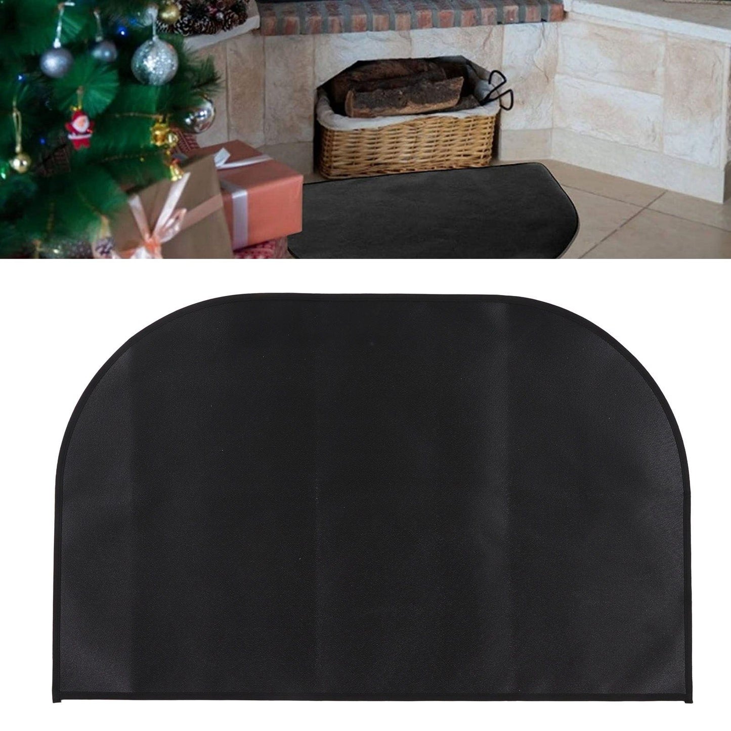 Fire Pit Mat Heat Resistant Fiberglass Floor Protector Foldable Under Grill Mat 50x80cm