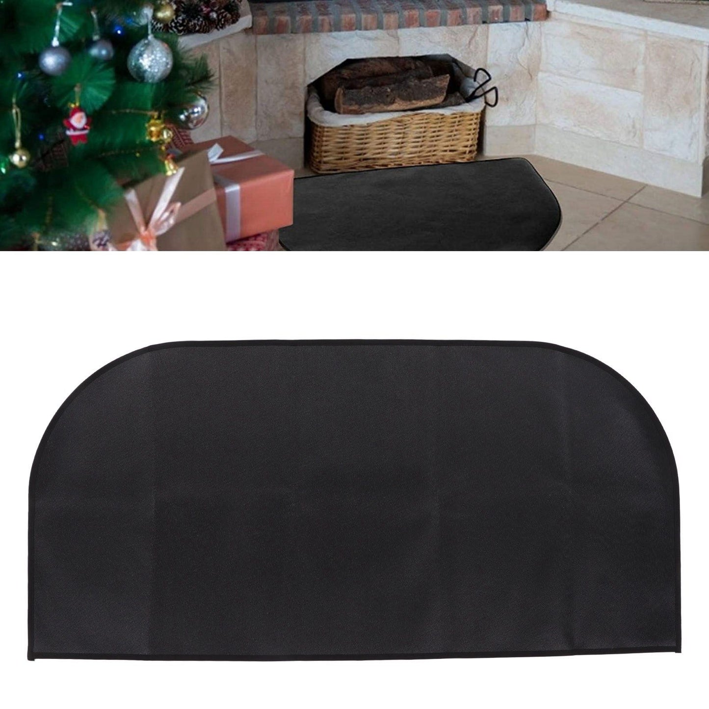 Fire Pit Mat Heat Resistant Fiberglass Floor Protector Foldable Under Grill Mat 50x100cm