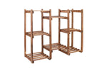 OEM Wooden Plant Stand 10 Pot Indoor Outdoor Flower Display Rack Brown 8 Tier