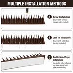 Bird Spikes Fence Wall Anti Climb Strips for Birds Cats Outdoor Deterrent 12PCS