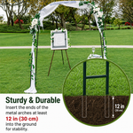 Metal Garden Arch Frame Steel Arch for Climbing Plants Outdoor Lawn Decor 195 - 240cm