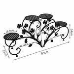 2-Pack Tall Plant Stand Metal Flower Pot Display Shelf for Indoor Outdoor Garden Décor