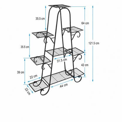 9 Tier Multilayer Metal Plant Stand for Indoor Outdoor Patio Garden Flower Pot Display Rack