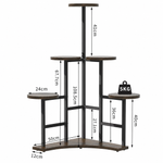 OEM Multi Tier Plant Stand with Wheels Metal Indoor Planter Organizer Rack