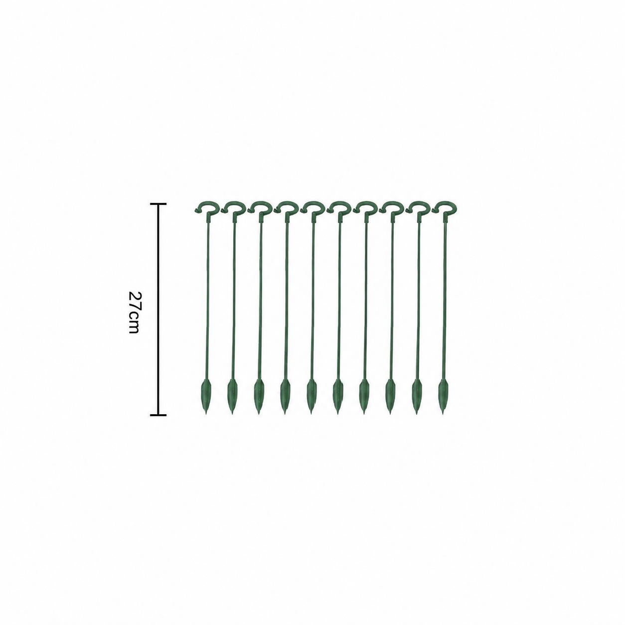 10pcs Plant Support 27cm Stakes Fiberglass Garden Supports for Flowers and Vegetables