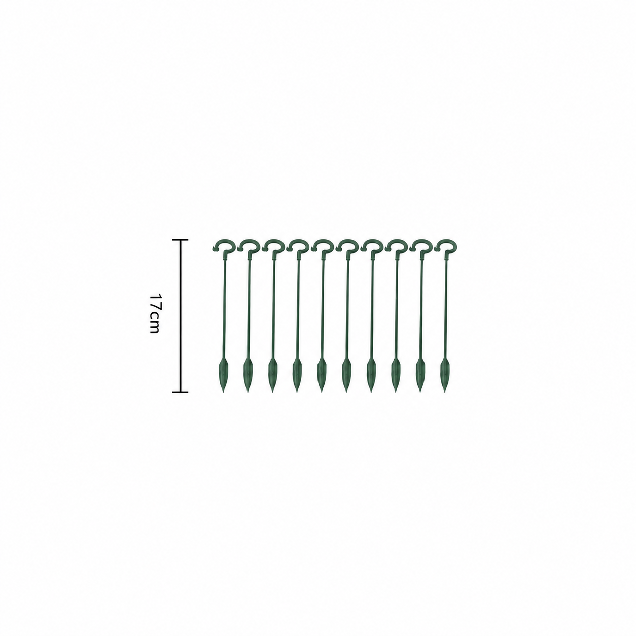10pcs Plant Support 17cm Stakes Fiberglass Garden Supports for Flowers and Vegetables