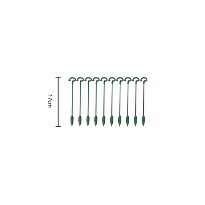 10pcs Plant Support 17cm Stakes Fiberglass Garden Supports for Flowers and Vegetables