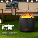 OEM Portable Outdoor Fire Pit BBQ 2 in 1 with Grill, Mesh Lid and Deep Bowl