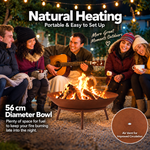 OEM Outdoor Iron Fire Pit Bowl 56cm with Poker and Natural Rust Finish