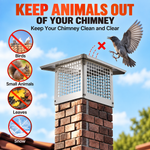 OEM Square Stainless Steel Chimney Cap with Mesh Guard and Dual Installation Design