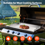 OEM Large Stainless Steel BBQ Griddle Plate with Grease Drain and Side Handles 36 x 22 inch