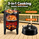 OEM 3-in-1 Charcoal BBQ Smoker, Grill and Roaster with Dual Cooking Grills