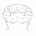 OEM Heavy Duty Round Metal Plant Stand for Indoor Outdoor Planters Pots and Garden Display White