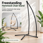 OEM A-Frame Freestanding Steel Hammock Chair Stand Black 110 x 210cm