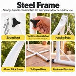 OEM A-Frame Freestanding Steel Hammock Chair Stand White 110 x 210cm