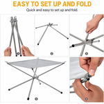 OEM Portable Camping Fire Pit Grill with Stainless Steel Mesh – Foldable Outdoor Bonfire Rack 56 cm