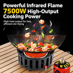 Compact Infrared Outdoor Camping Gas Stove with Built-In Ignition