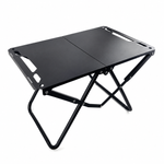 Portable Folding Table Carbon Steel Picnic Camping Table for Beach and Outdoor Black