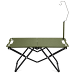 Portable Folding Table Carbon Steel Picnic Camping Table for Beach and Outdoor Green