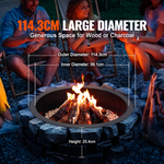 OEM Heavy Duty Steel Fire Pit Ring 9 Panel DIY Outdoor Firepit Liner 45 Inch