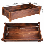 OEM Pine Wood Raised Garden Planter Box for Vegetables Herbs Flowers Outdoor Patio 65cm