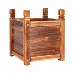 OEM Wooden Raised Planter Box for Vegetable Herb Flower Garden Display 30cm