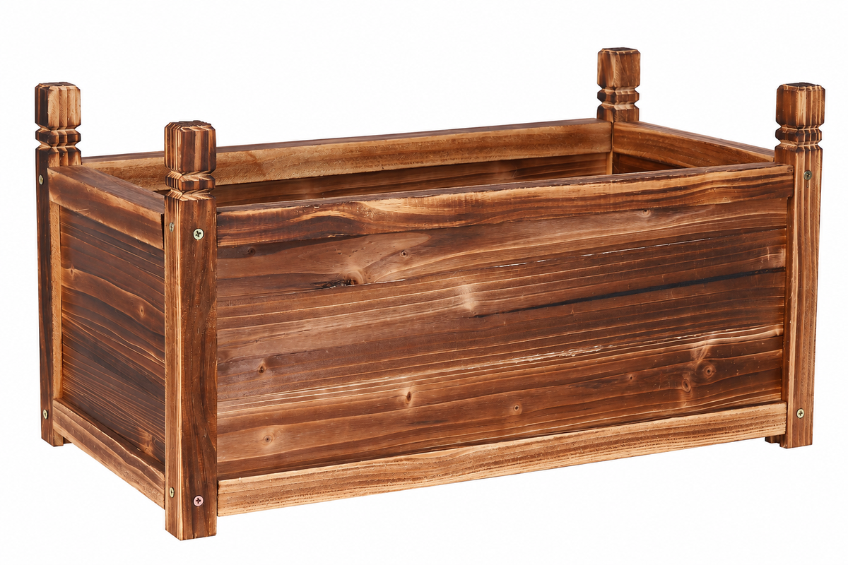 OEM Wooden Raised Planter Box for Vegetable Herb Flower Garden Display 60cm