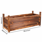 OEM Wooden Raised Planter Box for Vegetable Herb Flower Garden Display 90cm