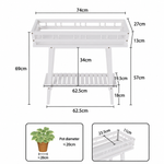 OEM Bamboo 2 Tier Plant Stand Flower Pot Holder for Balcony Patio Living Room White