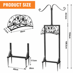 OEM Outdoor Garden Hose Holder Stand with 4 Spikes & 2 Shepherd Hooks