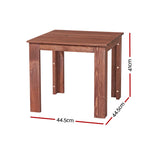 OEM Outdoor Wooden Coffee Side Table for Patio Backyard Garden Brown 44.5 x 41cm
