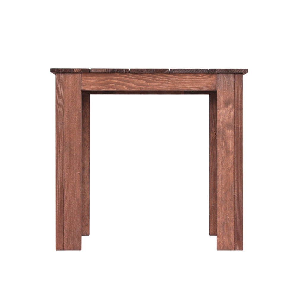 OEM Outdoor Wooden Coffee Side Table for Patio Backyard Garden Brown 44.5 x 41cm