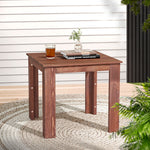OEM Outdoor Wooden Coffee Side Table for Patio Backyard Garden Brown 44.5 x 41cm