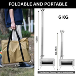 OEM Portable Camping Wood Stove with Chimney System and Glass Window Foldable Stainless Steel Outdoor Stove