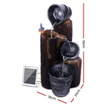 OEM Solar Powered 3-Tier Cascading Water Fountain with LED Lights 76cm