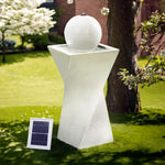 OEM Solar Water Fountain Bird Bath with LED Lights Outdoor Garden Feature 85cm
