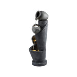 Outdoor Indoor Solar Water Feature Fountain 3 Tier Pot Design with LED Lighting