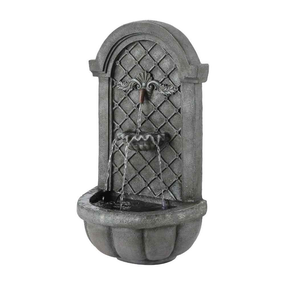 OEM Solar Water Fountain Wall Mount or Freestanding Garden Feature Grey 80cm