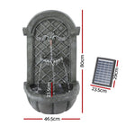 OEM Solar Water Fountain Wall Mount or Freestanding Garden Feature Grey 80cm