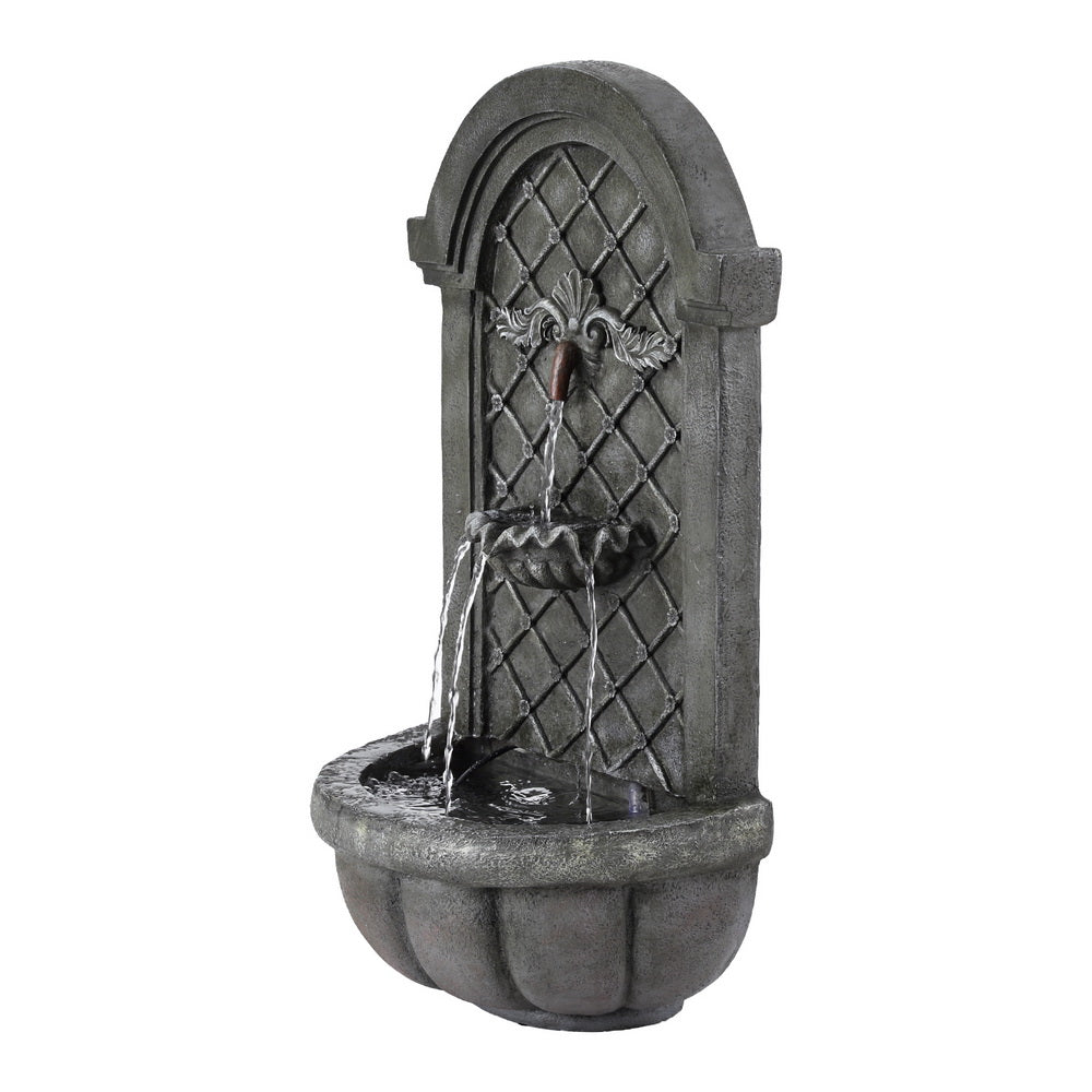 OEM Solar Water Fountain Wall Mount or Freestanding Garden Feature Grey 80cm