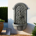 OEM Solar Water Fountain Wall Mount or Freestanding Garden Feature Grey 80cm