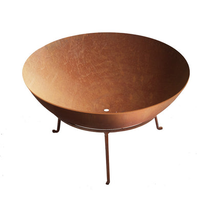 70cm Rustic Outdoor Fire Pit Bowl with Deep Dish Design and Steel Construction