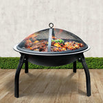 OEM Portable Outdoor Fire Pit BBQ Grill with Mesh Dome for Patio and Camping 56cm