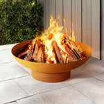 OEM Outdoor Fire Pit Iron Bowl with Natural Rust Finish and Poker 80cm