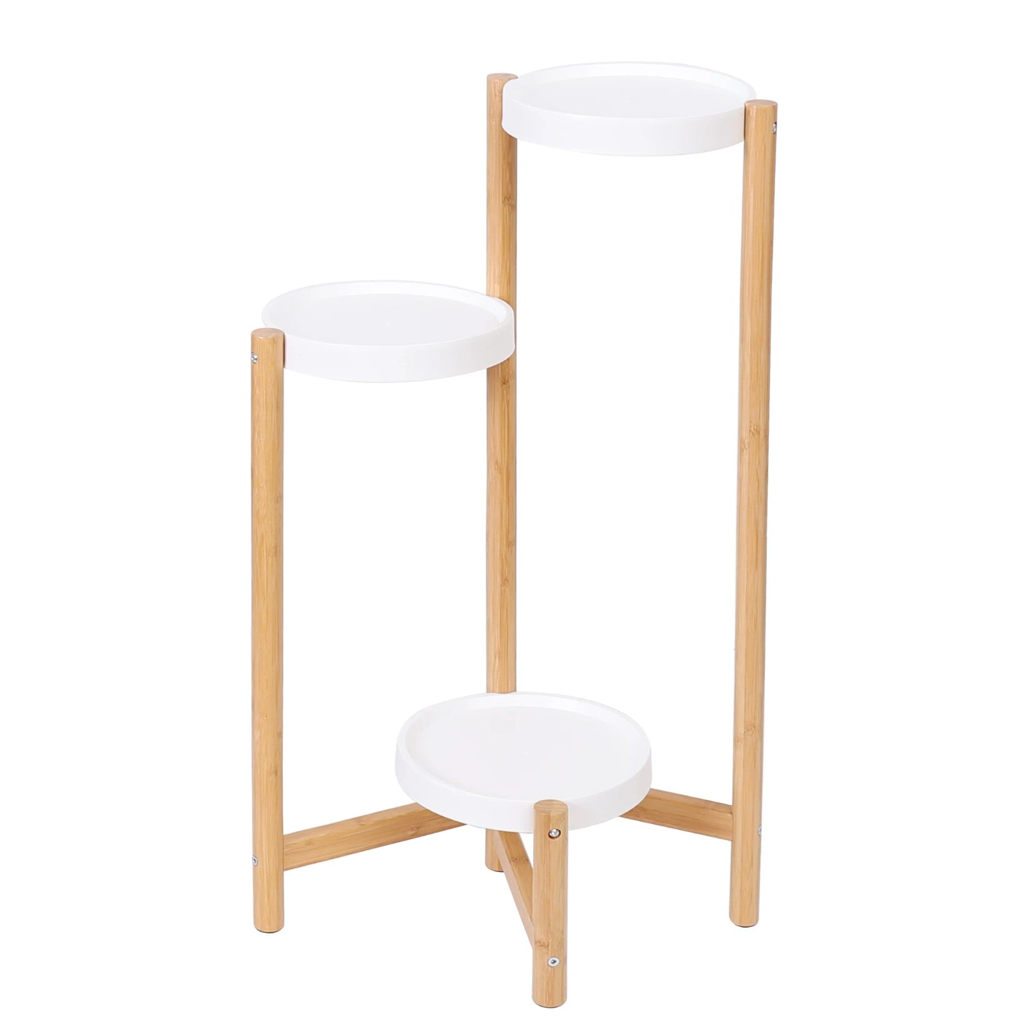 Tall Bamboo Plant Stand 3 Tier Corner Plant Display Rack for Indoor Home Garden