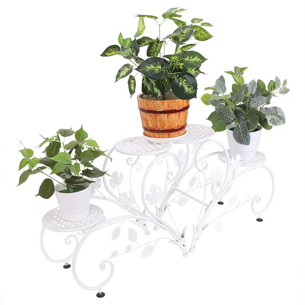 OEM Classic White Tall Plant Stand Art Flower Pot Holder Rack Planter Outdoor Indoor Patio 2pcs