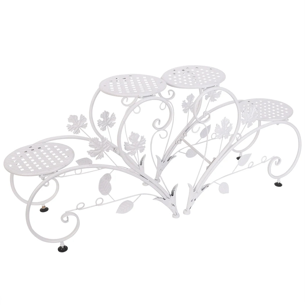 OEM Classic White Tall Plant Stand Art Flower Pot Holder Rack Planter Outdoor Indoor Patio 2pcs