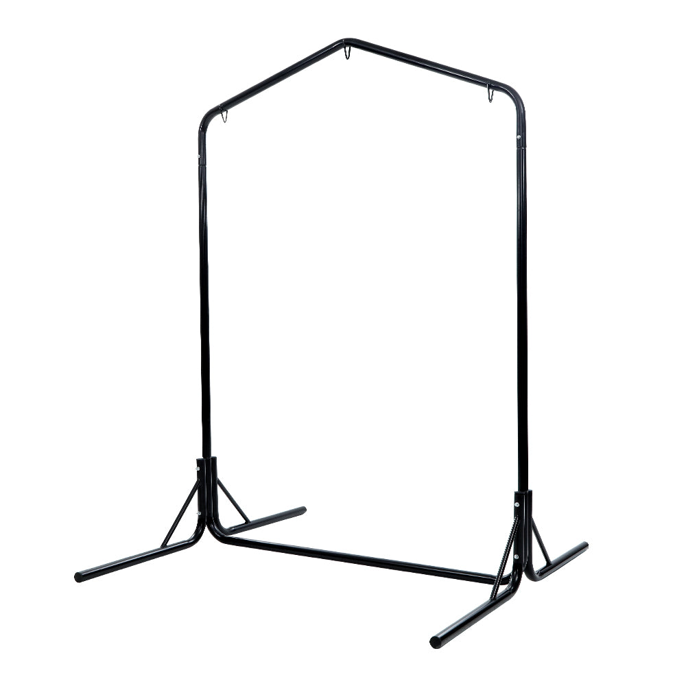 OEM Freestanding Steel Hammock Chair Stand Black 140 x 205 cm