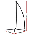OEM A-Frame Freestanding Steel Hammock Chair Stand Black 110 x 210cm