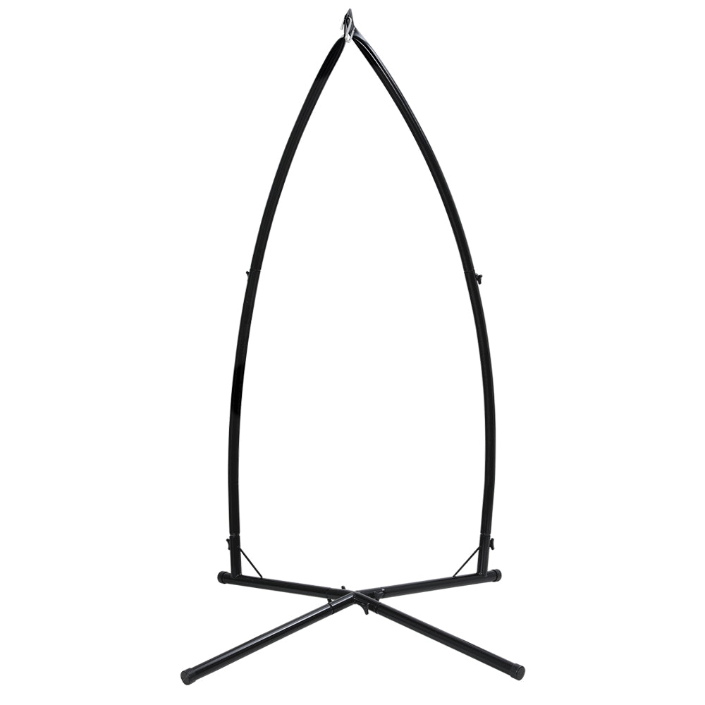 OEM A-Frame Freestanding Steel Hammock Chair Stand Black 110 x 210cm